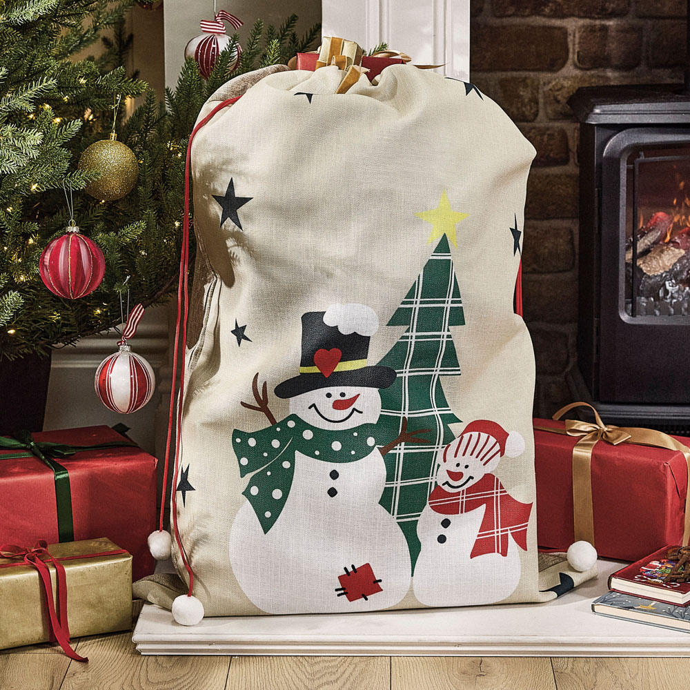 Dibor Patchy and Pete Snowmen Christmas Sack Image 2