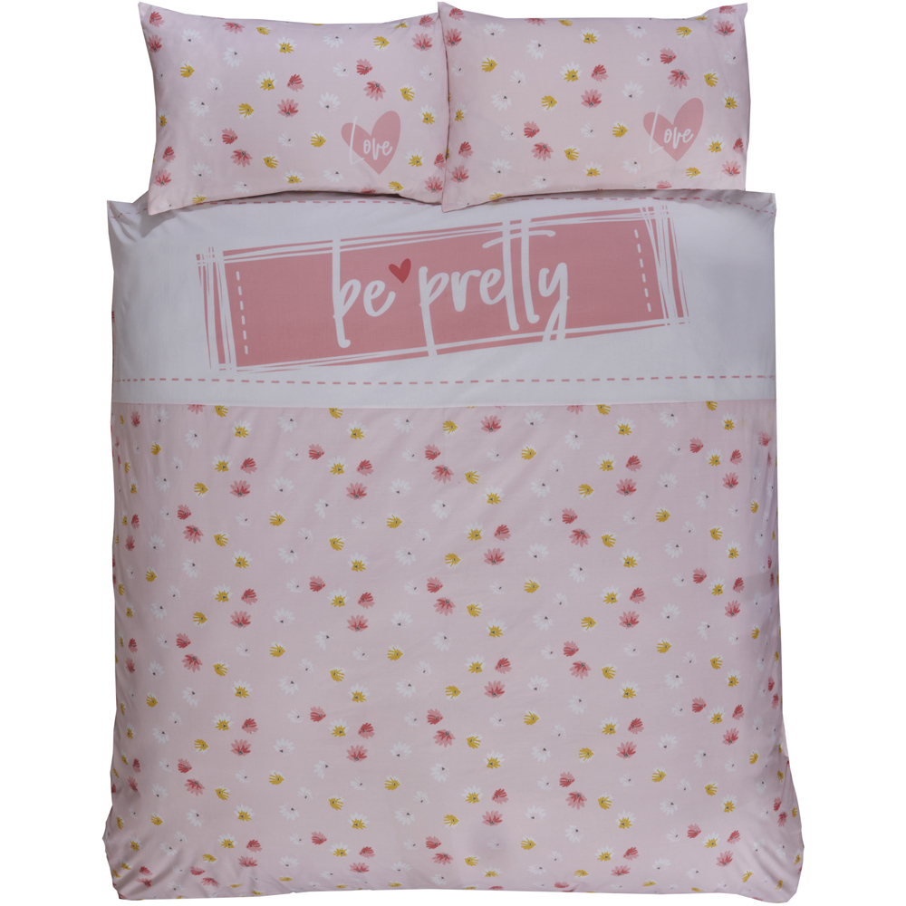 Rapport Home Double Pink Be Pretty Duvet Set Image 3