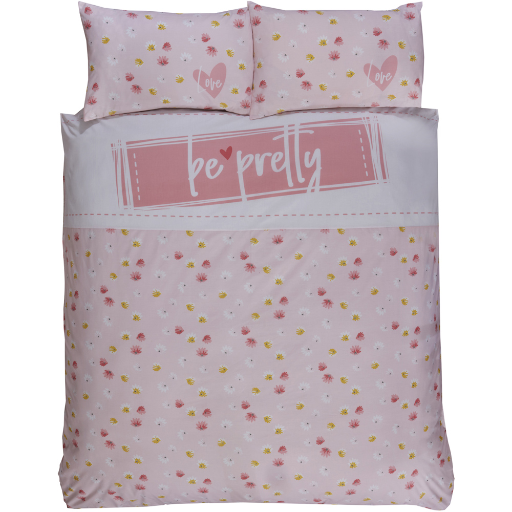 Rapport Home Be Pretty Single Pink Duvet Cover Set Image 3
