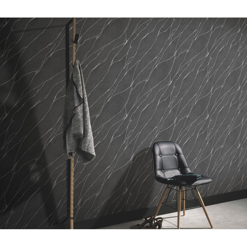 Erismann Calore Marble Black Wallpaper Image 3
