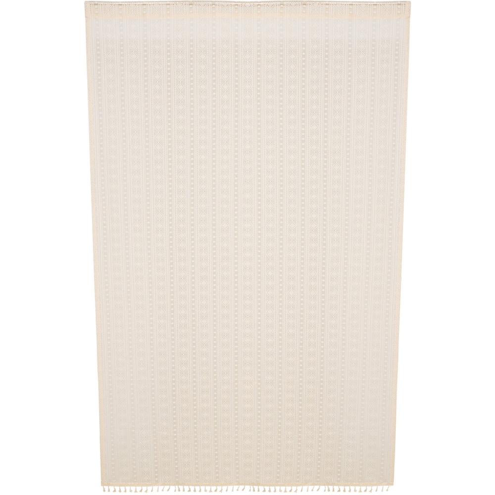 Living and Home Beige Bohemian Semi Sheer 2 Panel Curtain 140 x 240cm Image 6