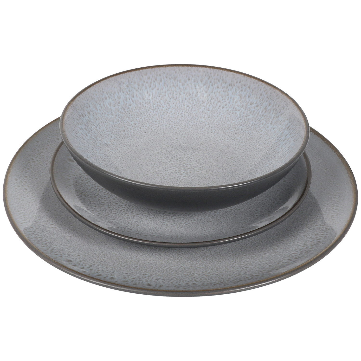 Pebble Grey 12 Piece Dinner Set Image 1