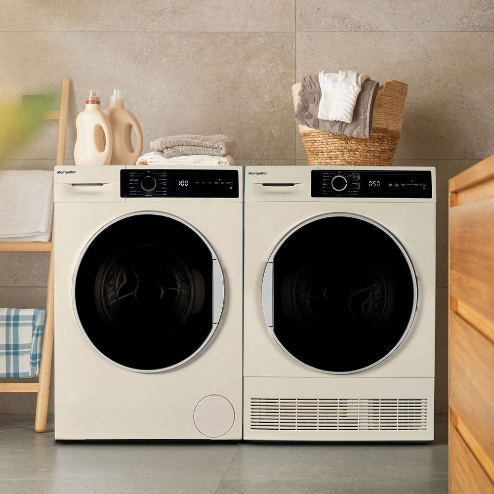 Montpellier MWM814BLC 8kg Cream Wide Washing Machine Image 2