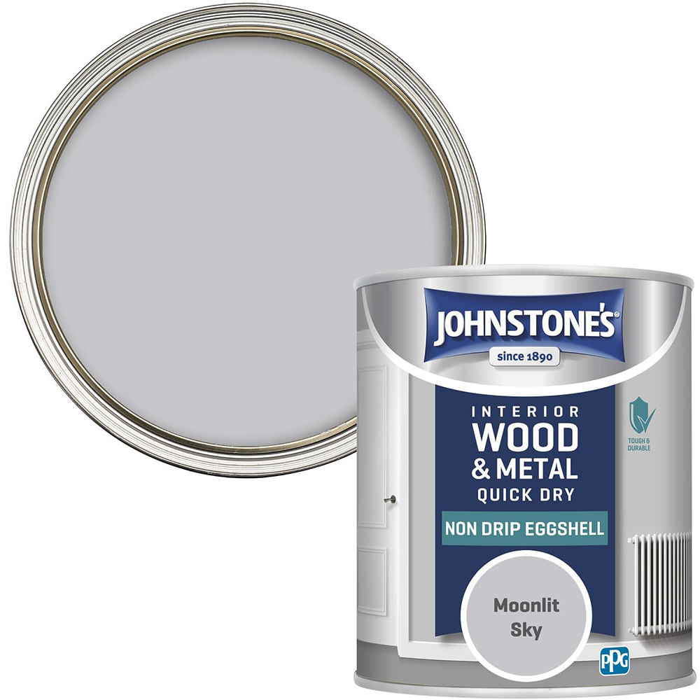Johnstone's Interior Wood and Metal Quick Dry Eggshell Paint - Moonlit Sky / 750ml Image 1