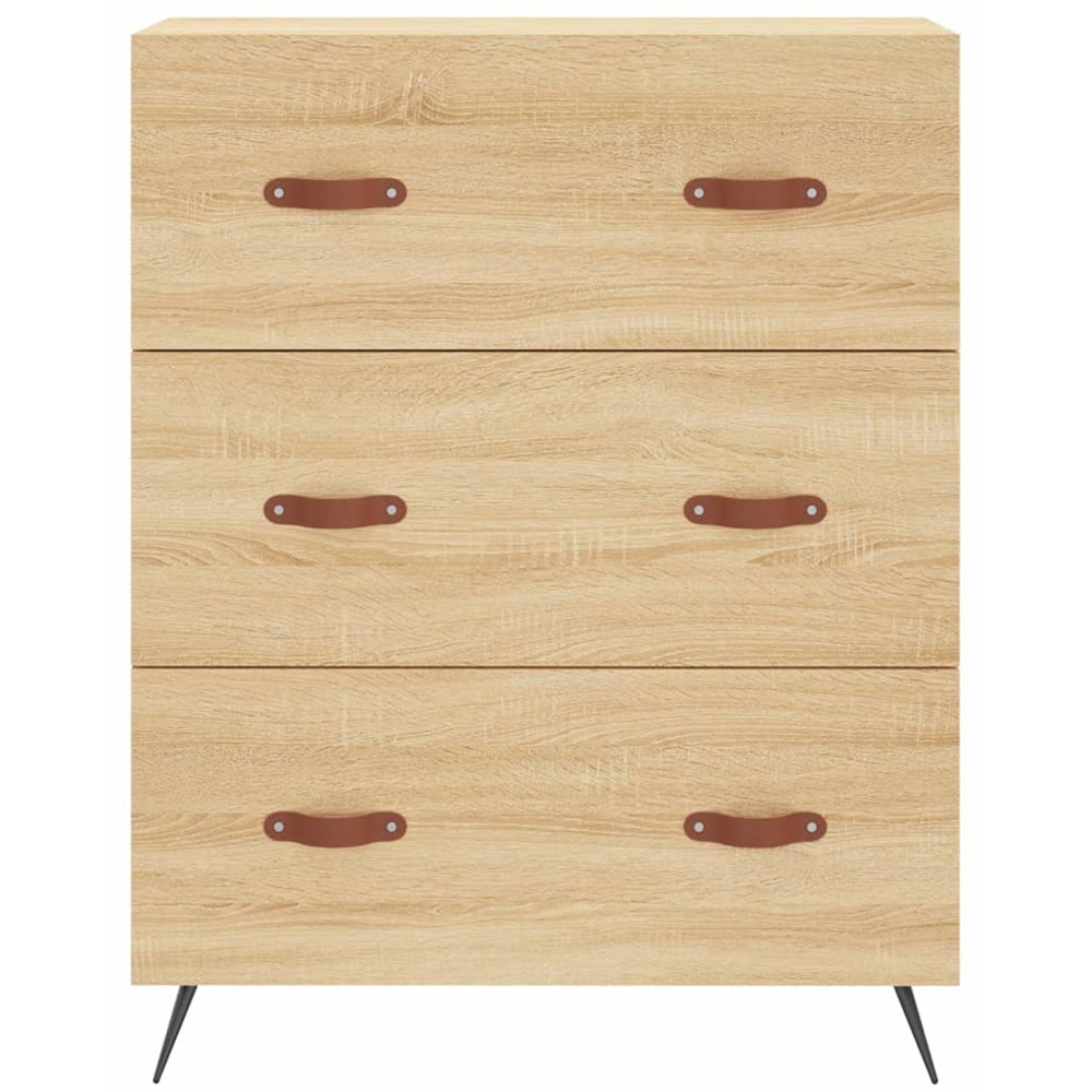 vidaXL 2 Door 3 Drawer 3 Shelf Sonoma Oak Highboard with Metal Legs Image 8