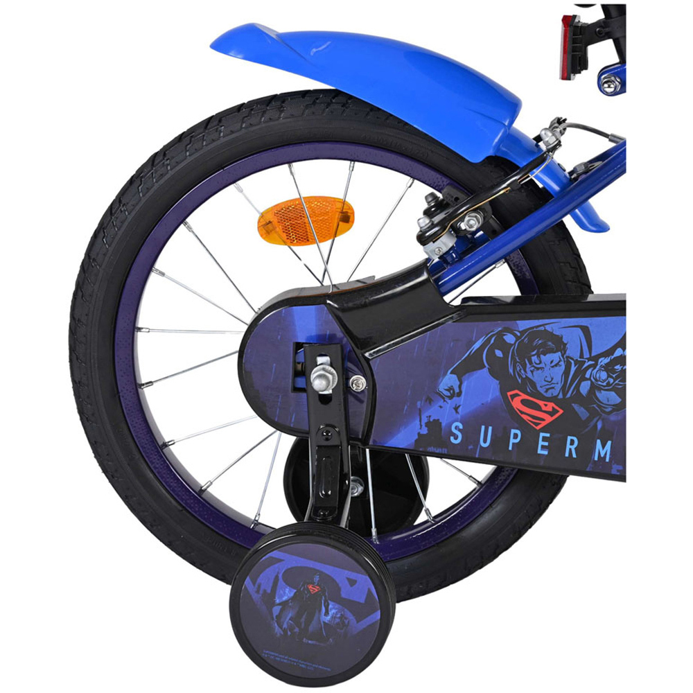 Volare DC Comics Superman Kids 16 inch Multicolour Bike with Stabilisers Image 7