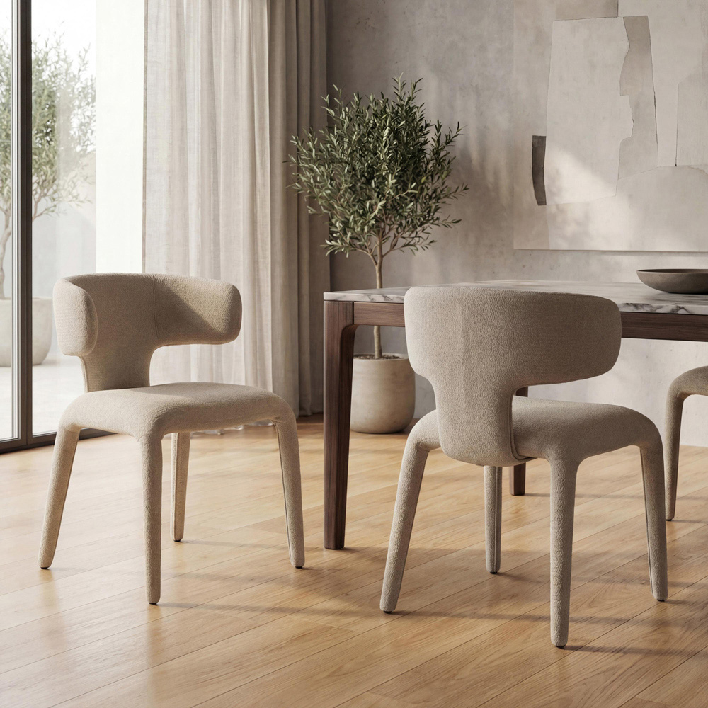 Portland Savoy Beige Statement Dining Chair Image 7