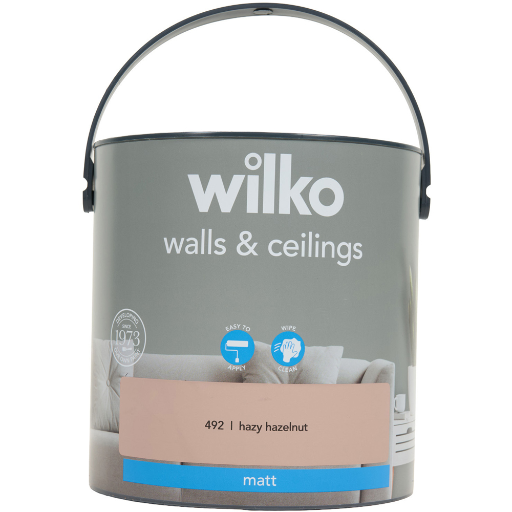 wilko Walls and Ceilings Matt Emulsion Paint Hazy Hazelnut Image 4