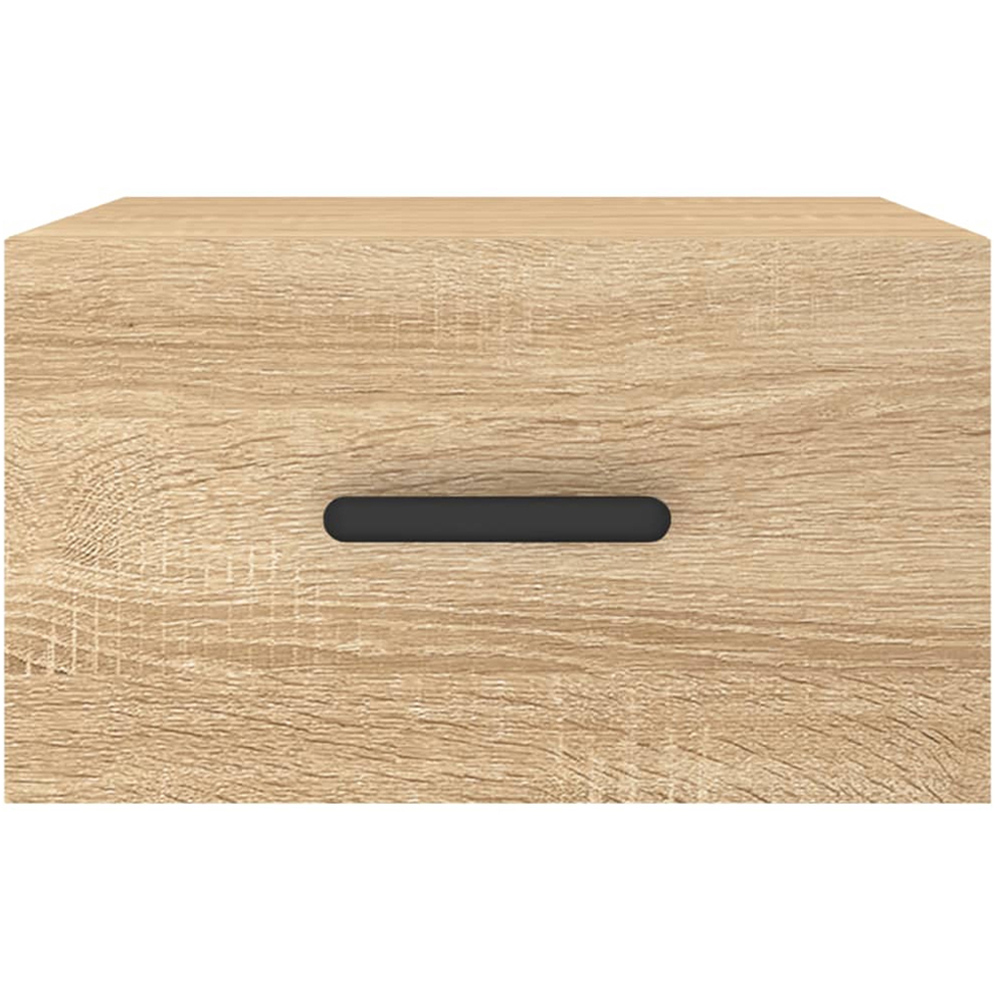 vidaXL Single Drawer Sonoma Oak Wall Mounted Bedside Cabinet Image 5