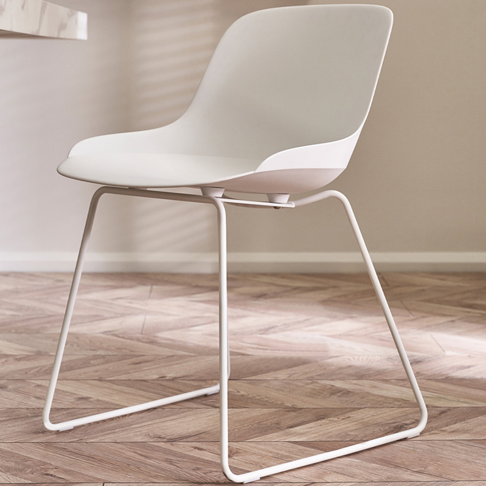 Julian Bowen Set of 2 White Rocco Chair Image 1