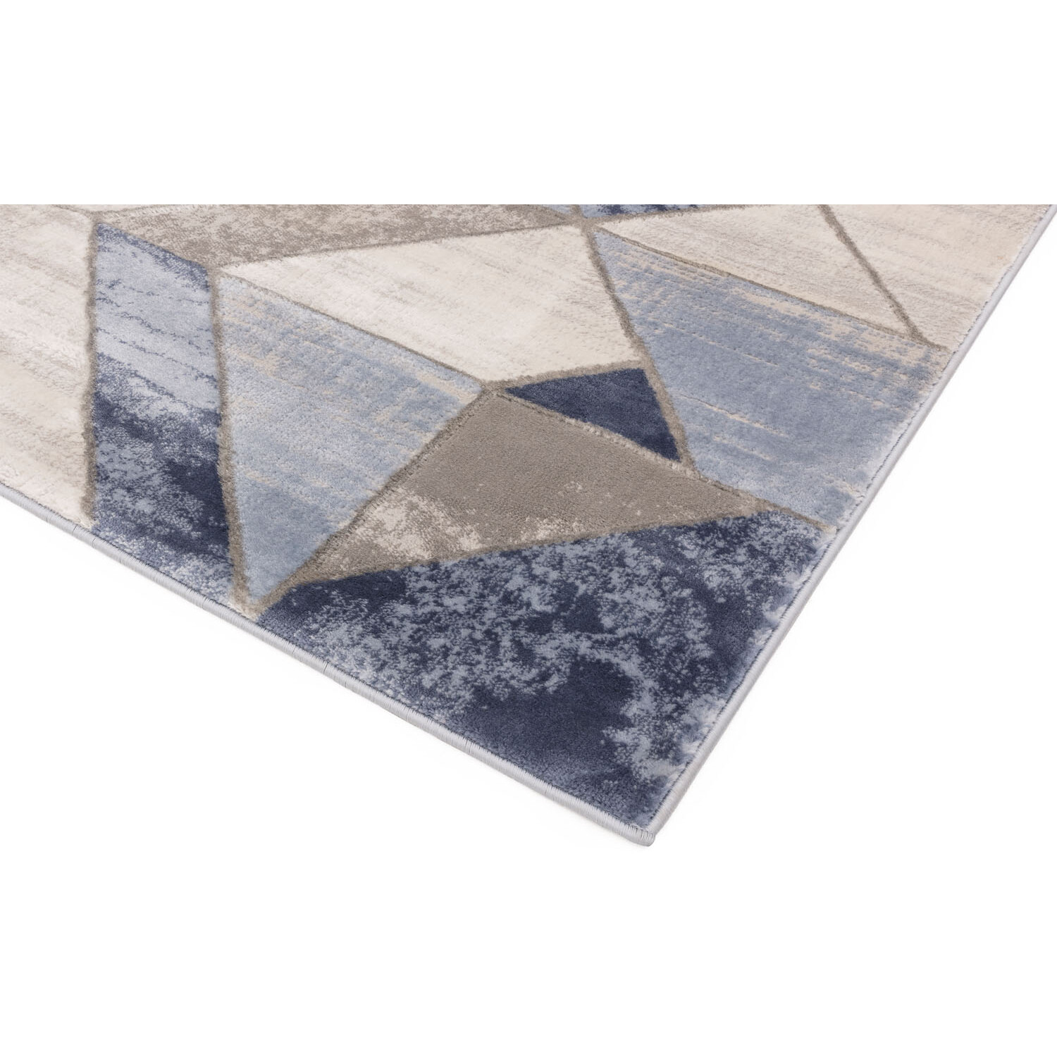 Seattle Blue and Grey Geo Rug 170 x 120cm Image 2