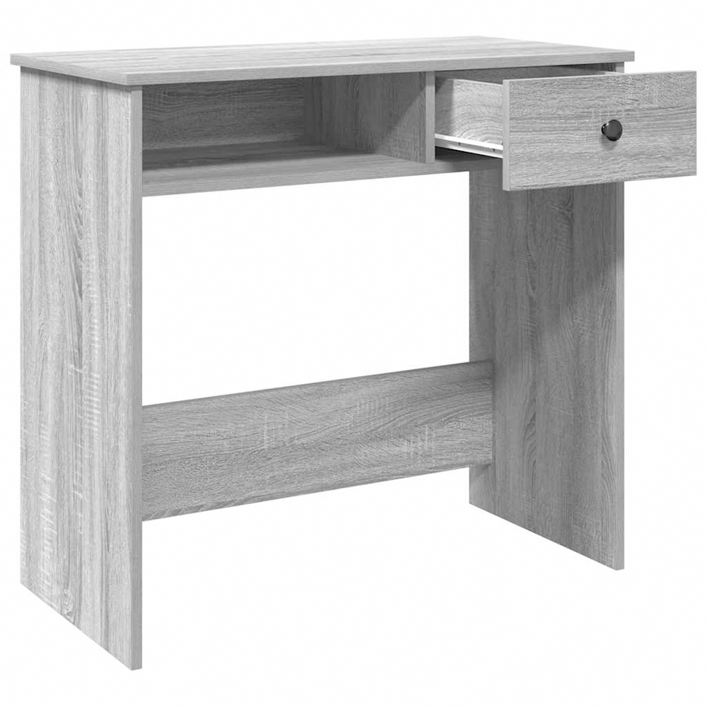 vidaXL Single Drawer Single Shelf Office Desk Grey Sonoma Image 3