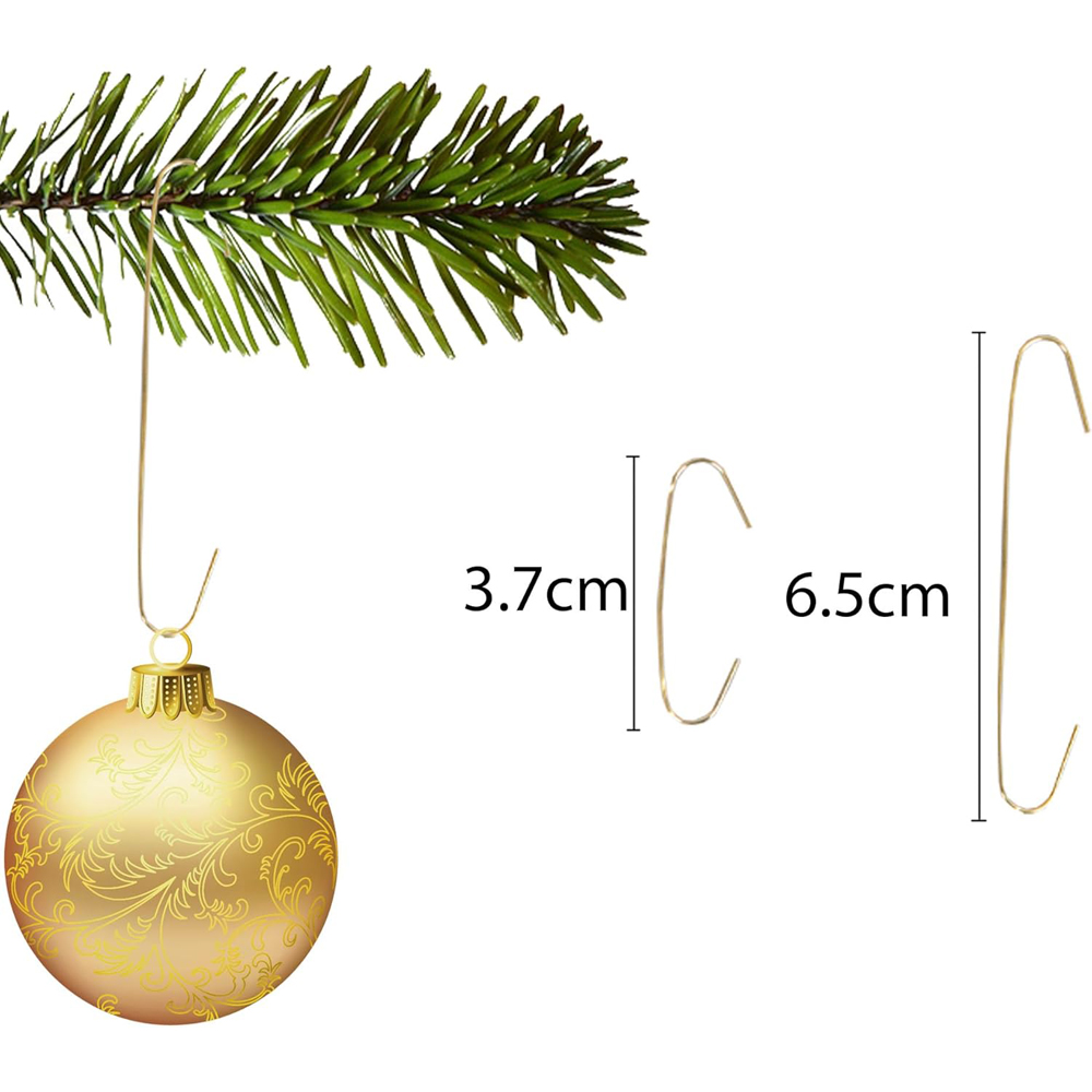 Shatchi Gold Tree Decoration Hook 300 Pack Image 4