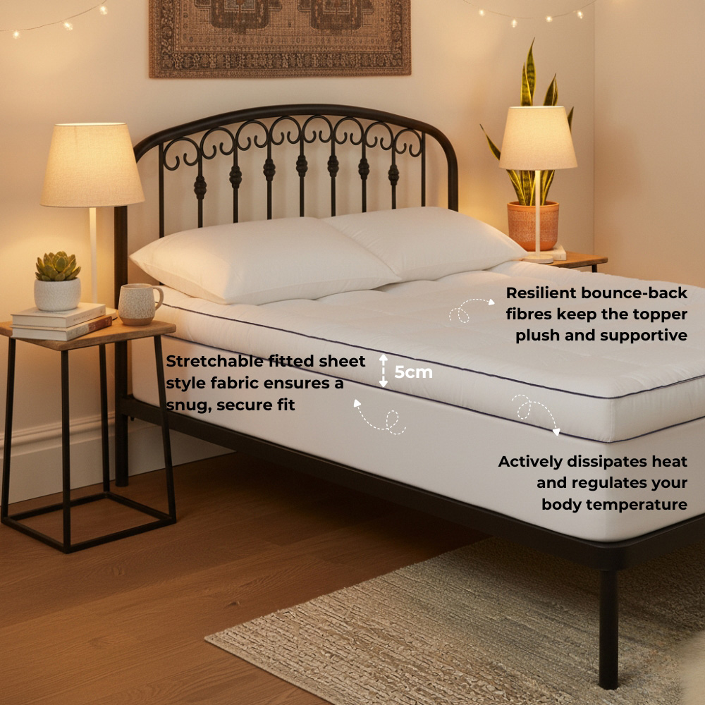 MHG Living Double Quilted Mattress Topper Image 4