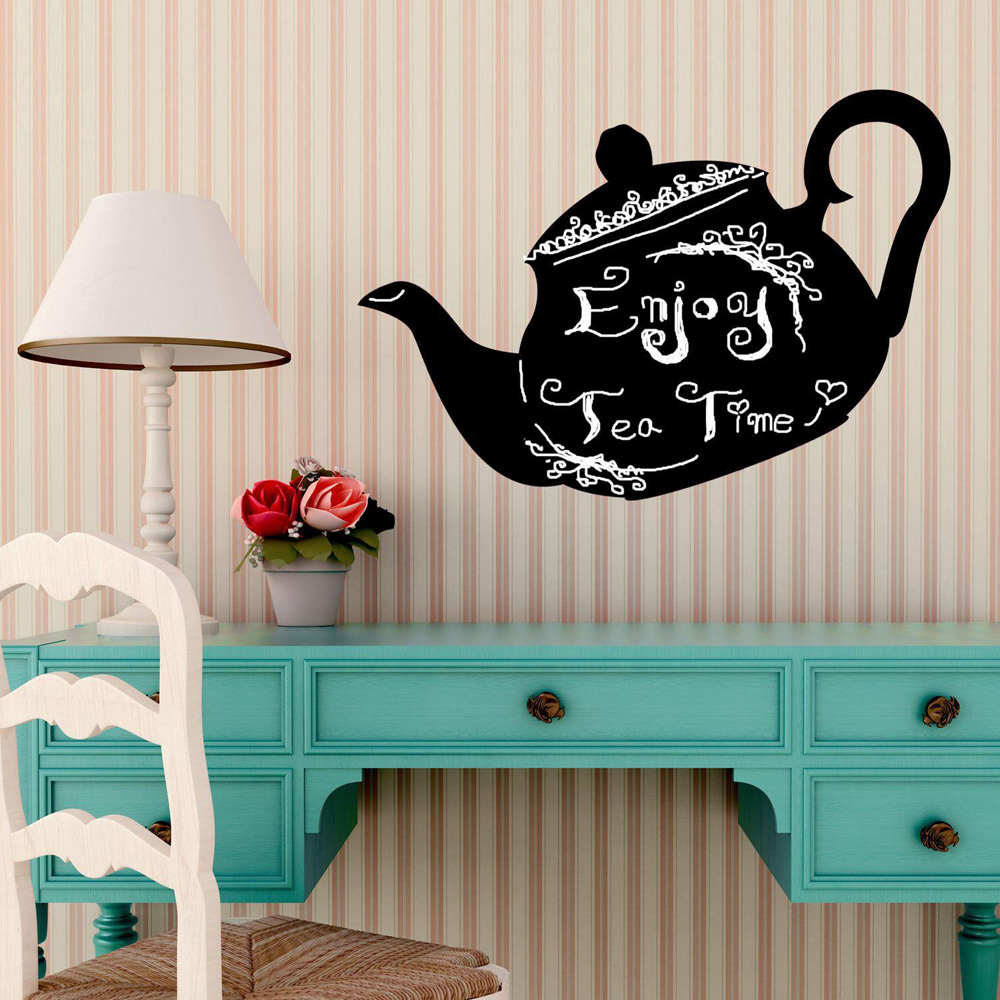 Walplus Tea Pot Blackboard Wall Sticker Image 2