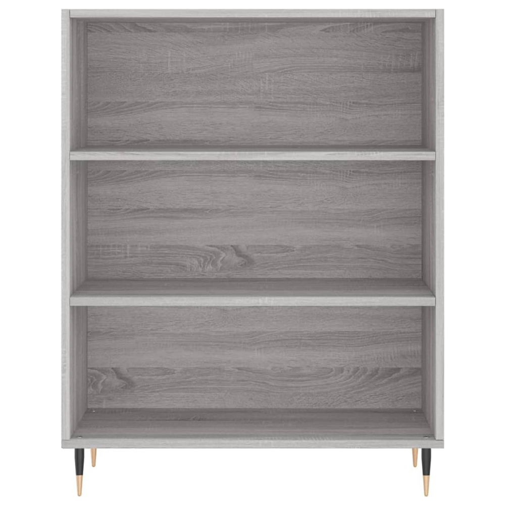 vidaXL 2 Glass Door 3 Shelf Grey Sonoma Highboard Image 7