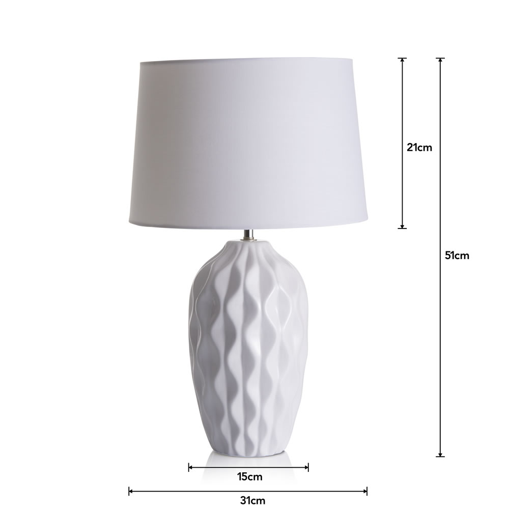Wilko Textured Table Lamp Image 6