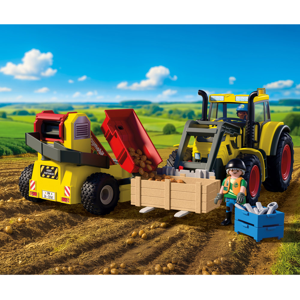 Playmobil Large Tractor with Potato Harvester Play Set 102 Piece Image 6