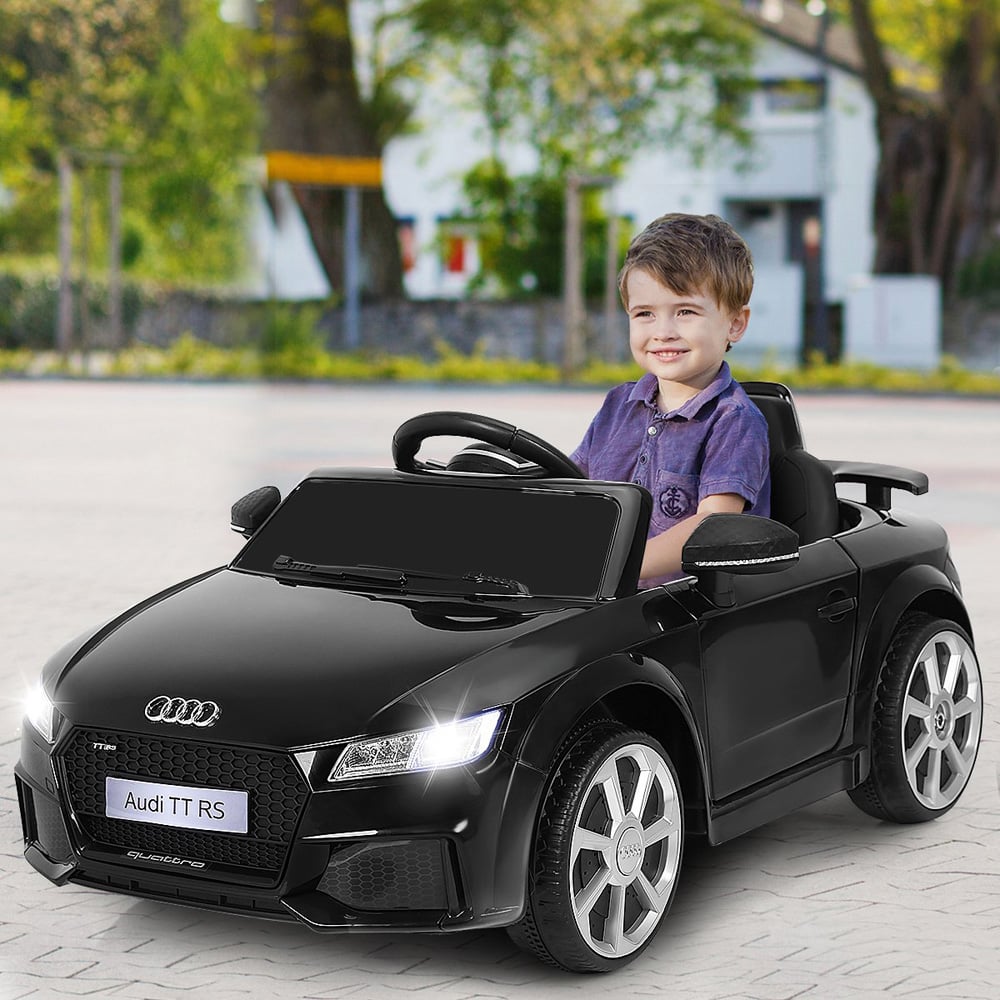 Costway Kids Black Licensed Audi TTRS Ride On Car with 2 Motors and MP3 Music 12V Image 2