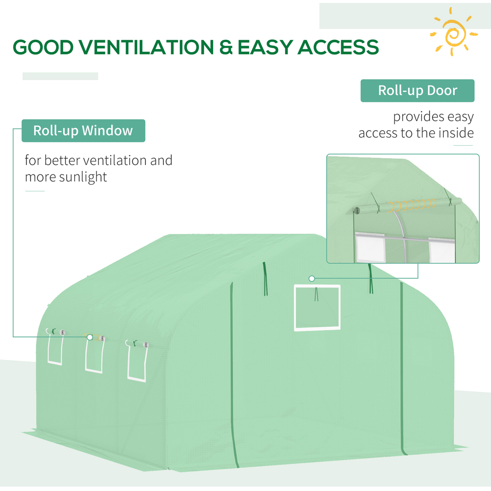 Outsunny 19.6 x 9.8 x 6.5ft Green Replacement Greenhouse Cover Wilko