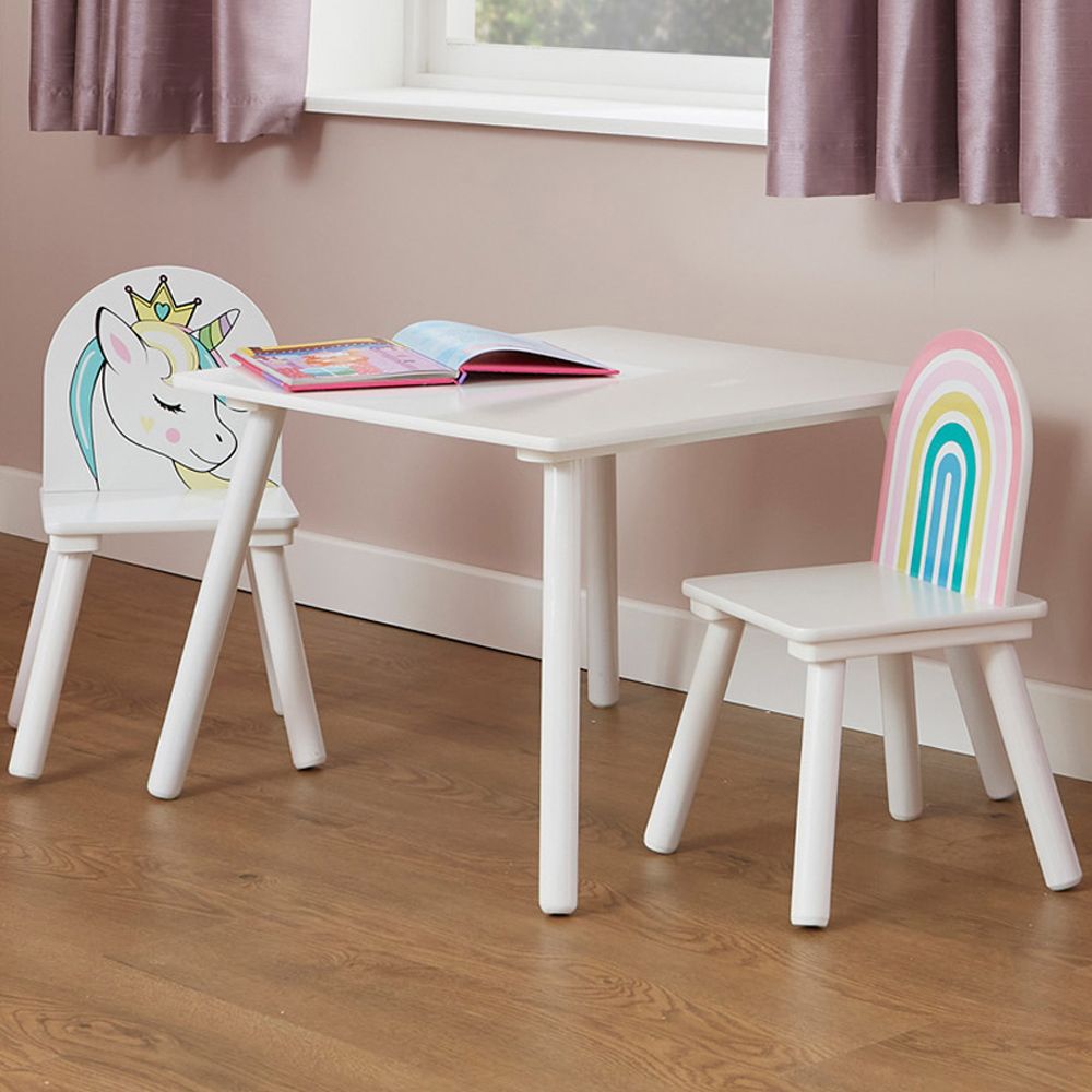 Liberty House Toys Kids Unicorn Table and 2 Chairs Chest Image 1