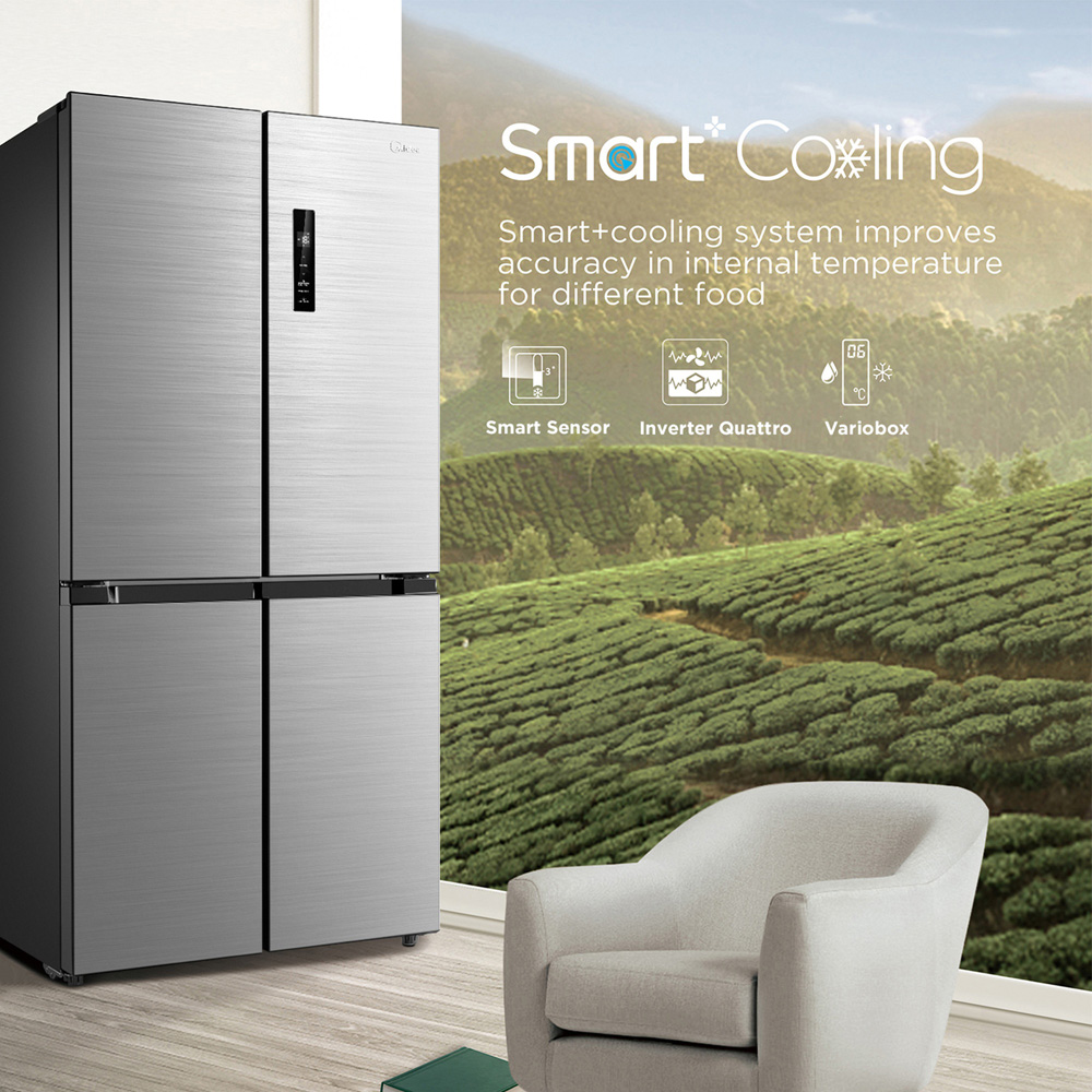 Midea MDRF632FIE46 Inox Total No Frost Multi-Door 474L Fridge Freezer Image 7