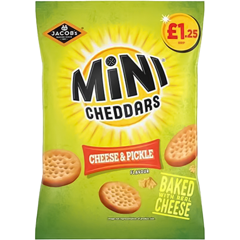 Jacob's Mini Cheddars Cheese and Pickle 90g Image