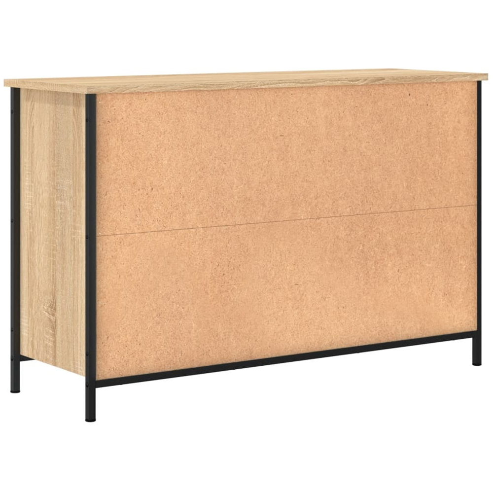 vidaXL 2 Door 2 Shelf Sonoma Oak Industrial Style TV Cabinet Image 8