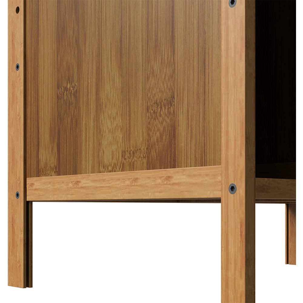 Living and Home Single Drawer 2 Shelf Tawny Bedside Table Image 6