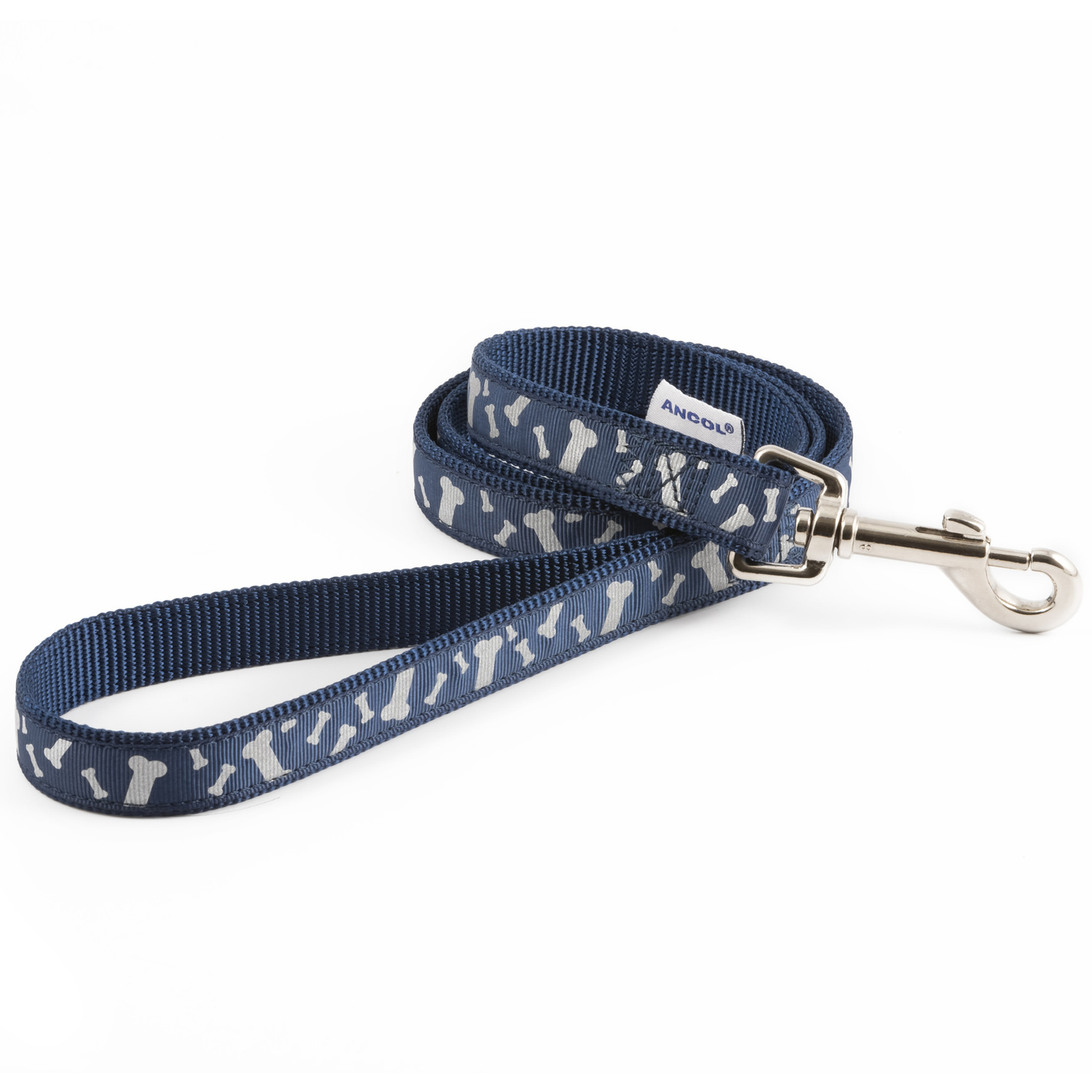 Paw and Bone Reflective Lead - Blue Image