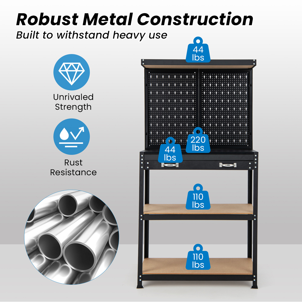 Costway Blue Tool Storage Workbench Image 7