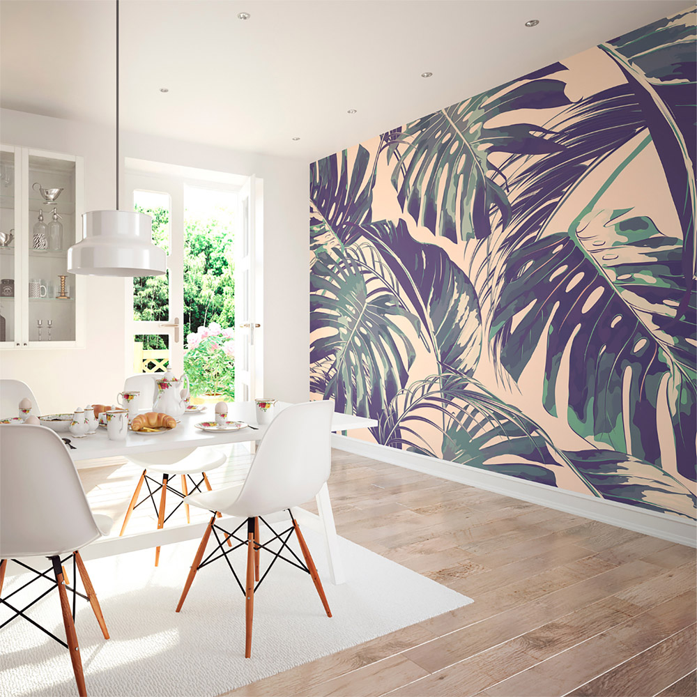 Origin Murals Palm Leaves Multicolour Wall Mural Image 3