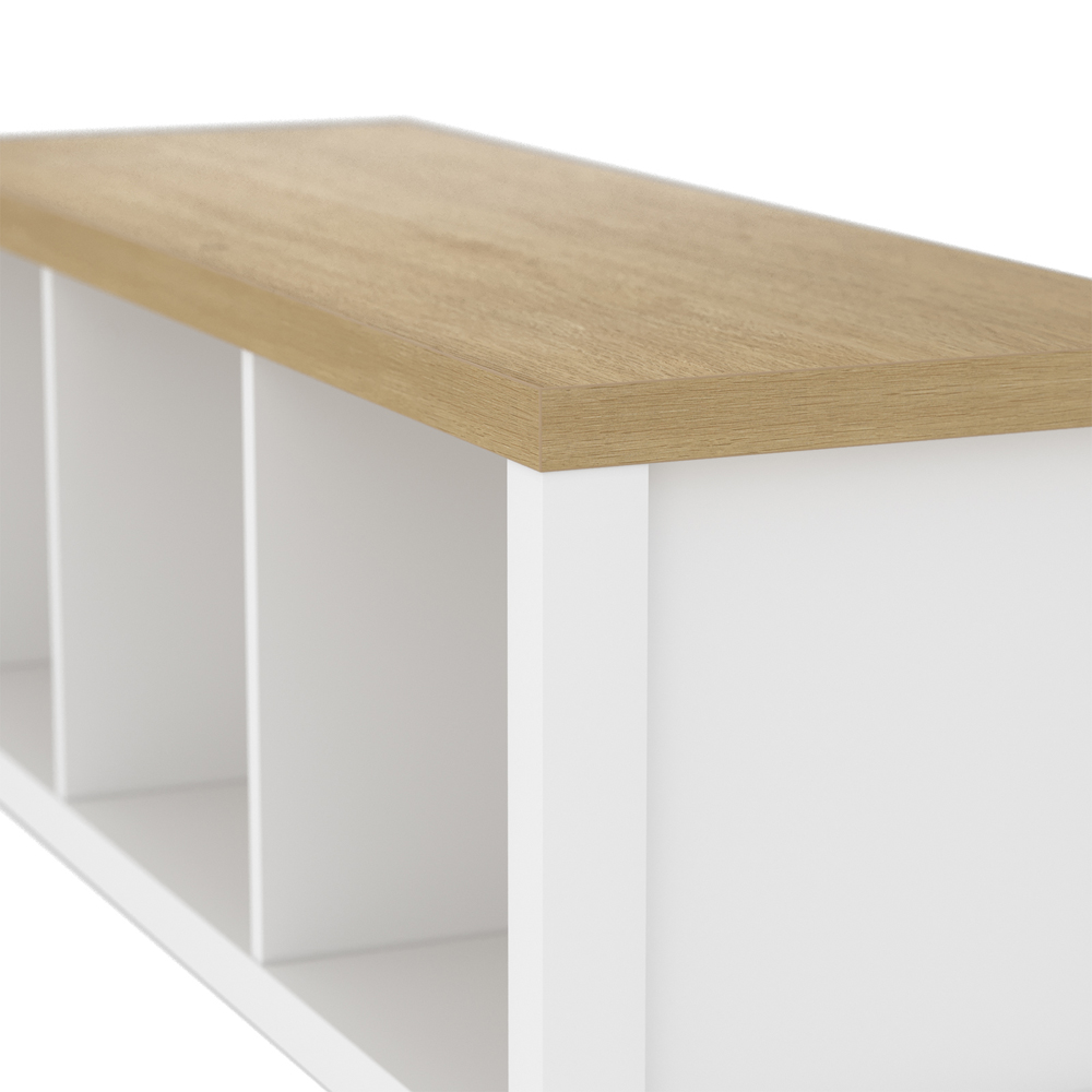 Clever Cube 3 Shelf White and Light Oak Effect Storage Unit Image 5