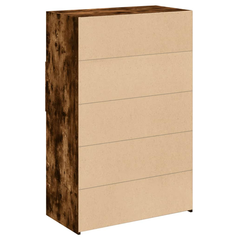 vidaXL 4 Drawer 6 Shelf Smoked Oak Highboard Image 6