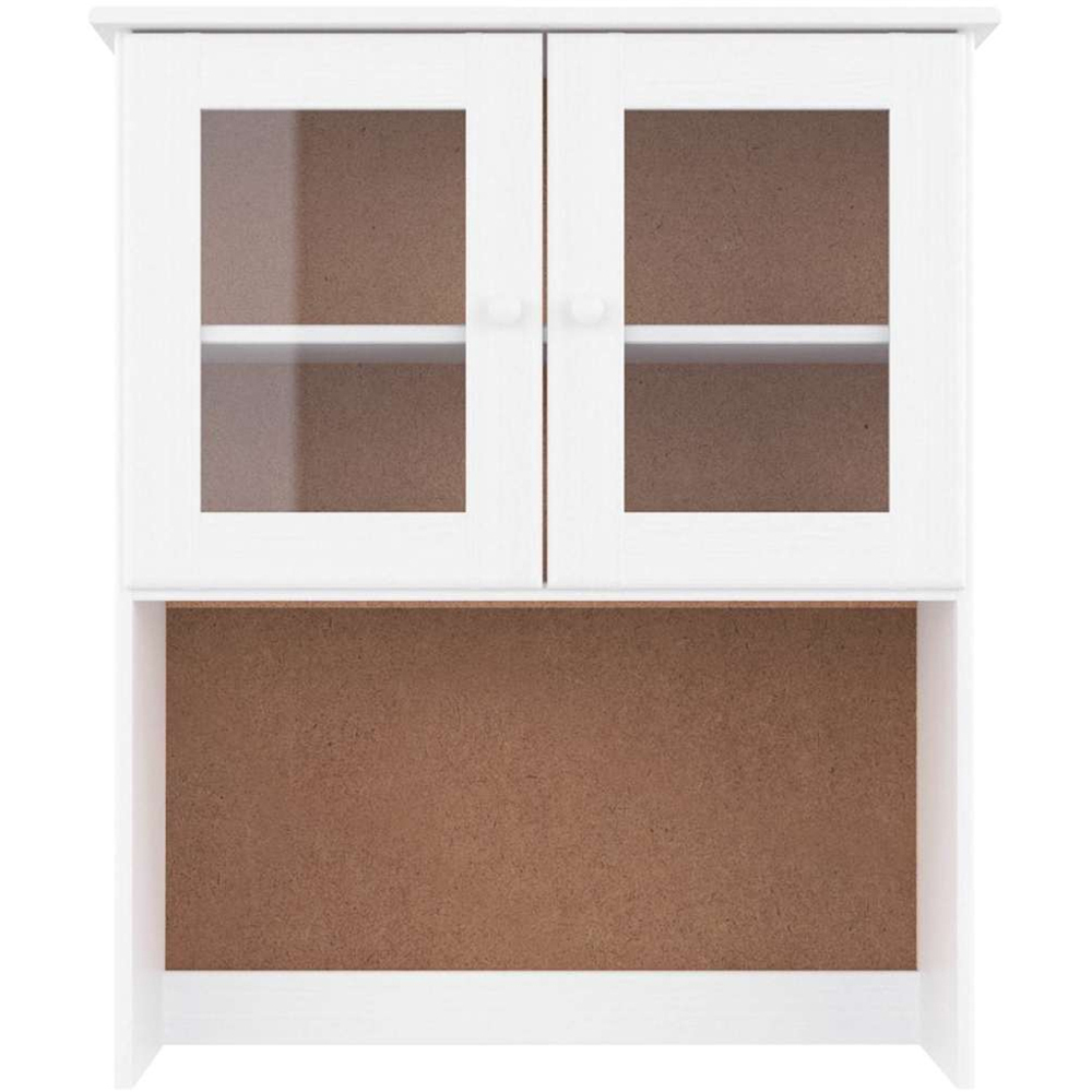 vidaXL Alta 2 Door White Solid Wood Pine Dresser Top Storage Unit Image 4