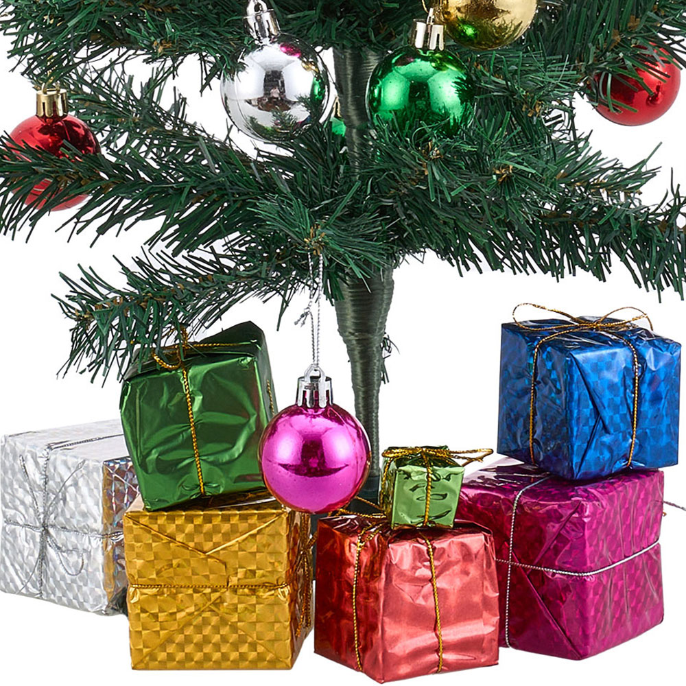 Living and Home Baubles and Light Mini LED Artificial Christmas Tree 1.6ft Image 4