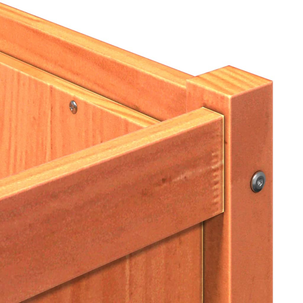 vidaXL Wax Brown Solid Pine Wood Garden Planter 180 x 50 x 50cm Image 8