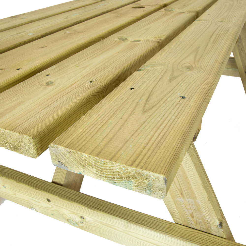 Charles Bentley 4 Seater Timber Picnic Table and Bench Set Image 3