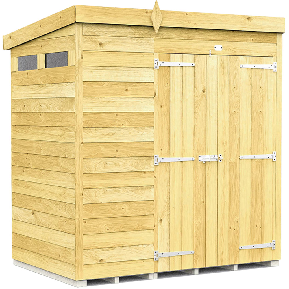 DIY Sheds 6 x 4ft Tongue and Groove Timber Pent Security Garden Shed Image 1