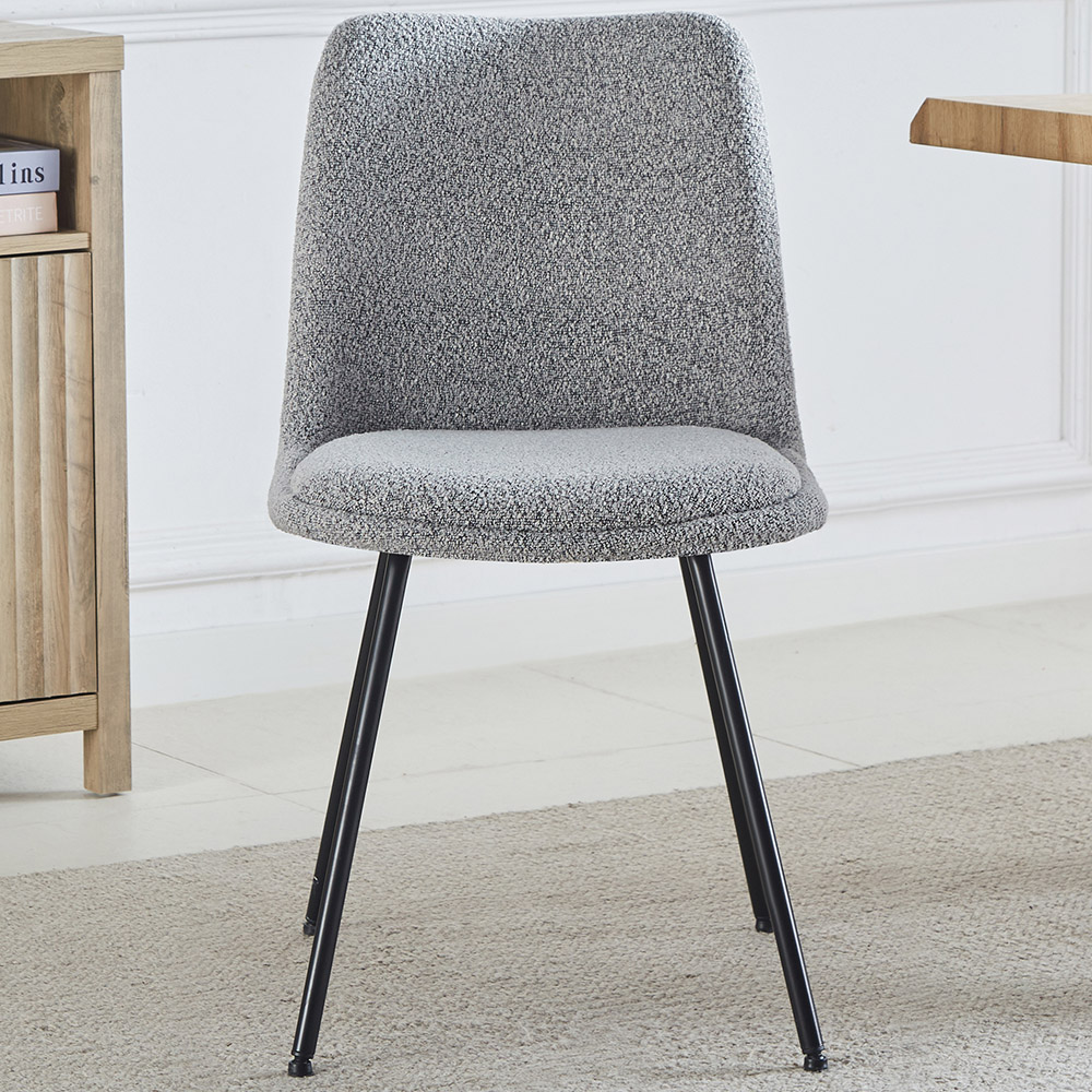 Artemis Home Lecce Set of 2 Light Grey Dining Chairs Image 1