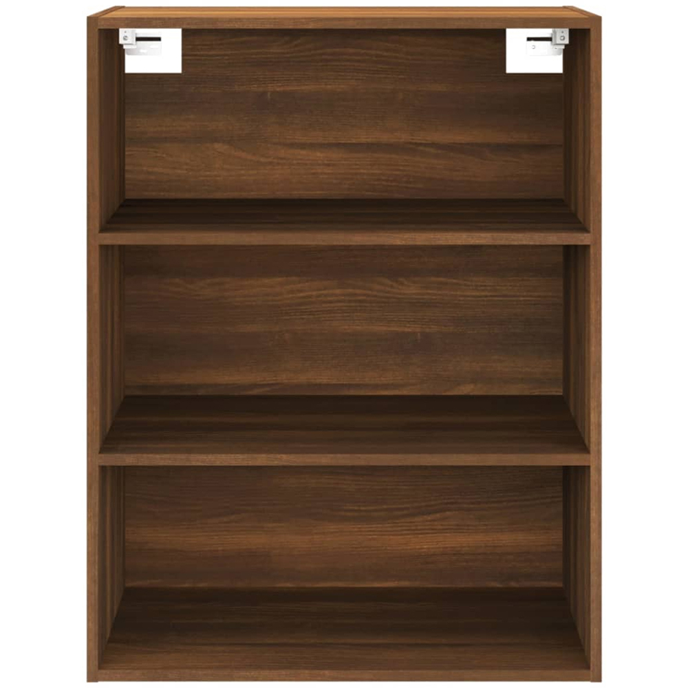 vidaXL 3 Shelf Brown Oak Hanging Wall Cabinet Image 3