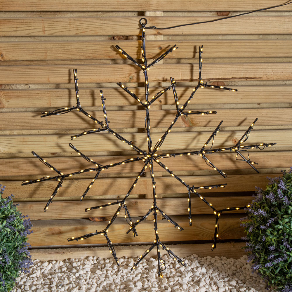 Samuel Alexander 196 Warm White LED Light-Up Twinkling Christmas Snowflake 61cm Image 5