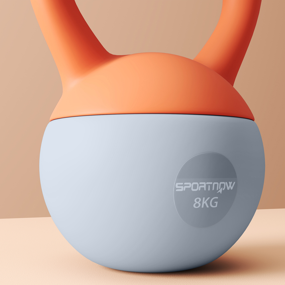 SPORTNOW Orange and Grey Kettlebell 8kg Image 4
