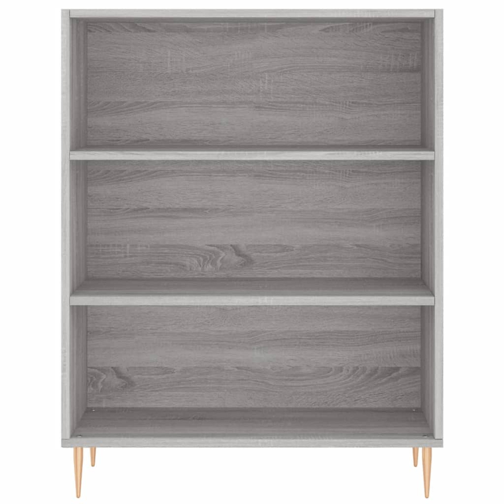 vidaXL 2 Glass Door 3 Shelf Grey Sonoma Highboard Image 8