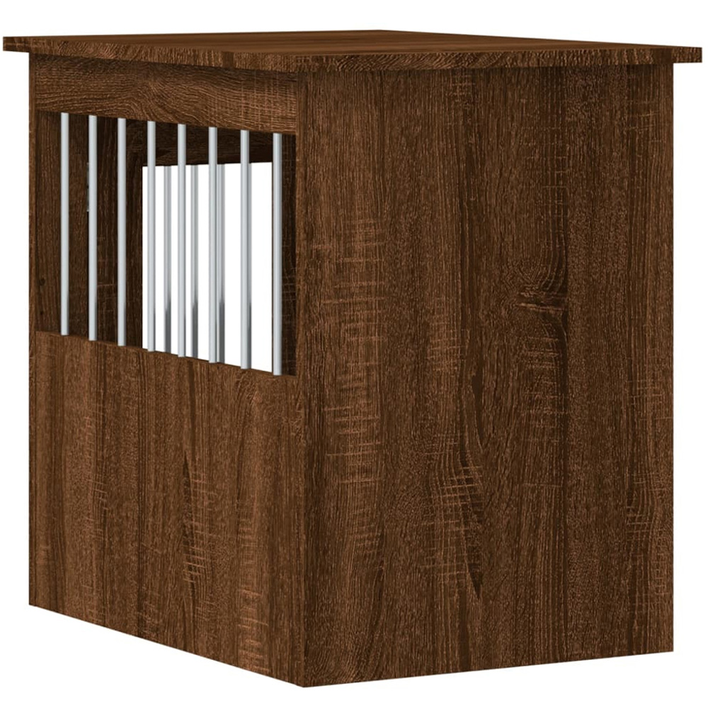 vidaXL Brown Oak Processed Wood Dog Crate Furniture 45 x 62 x 59cm Image 8