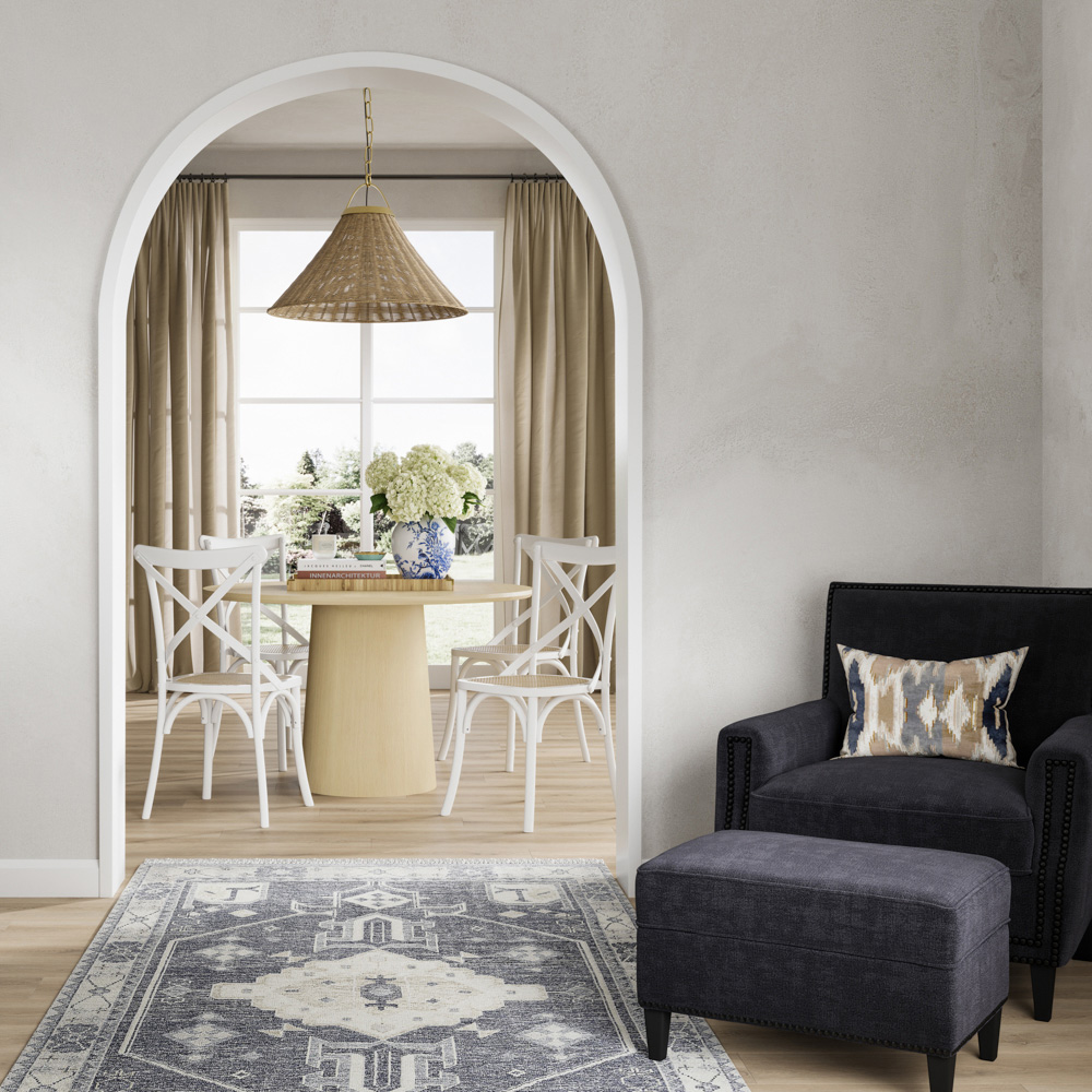 Fitzroy Set of 2 White Cane Dining Chair Image 7