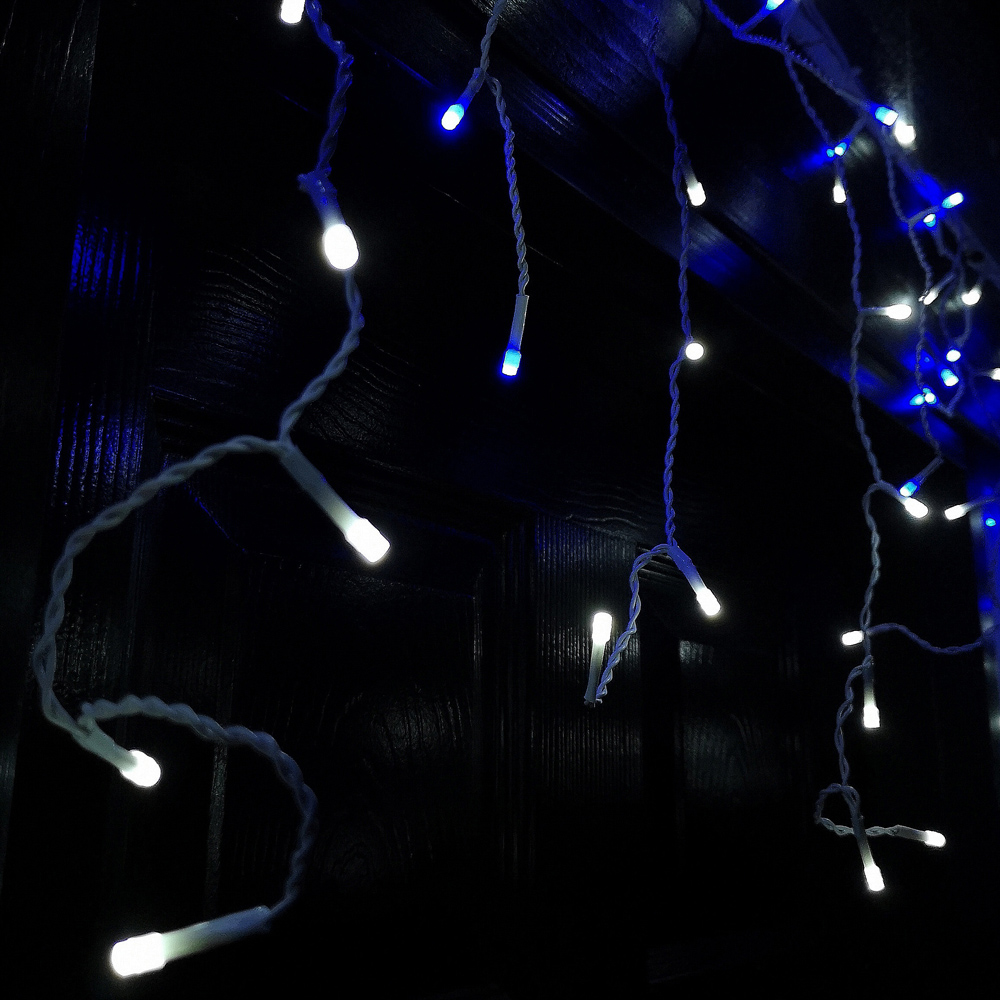 Samuel Alexander Blue and White LED Christmas Frosted Icicle Lights 5.1m Image 4
