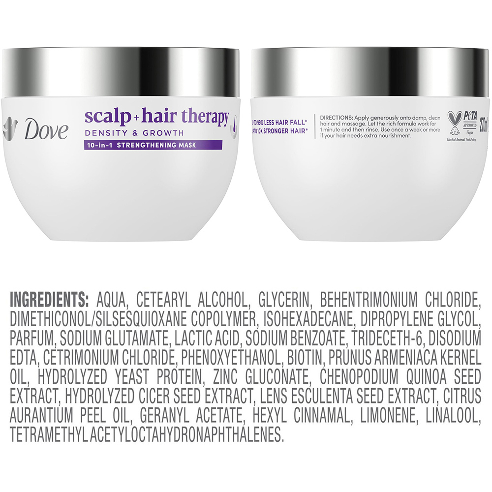 Dove Scalp+Hair Therapy Density and Growth Biotin and Protein 10-in-1 Mask 270ml 6 Pack Image 9