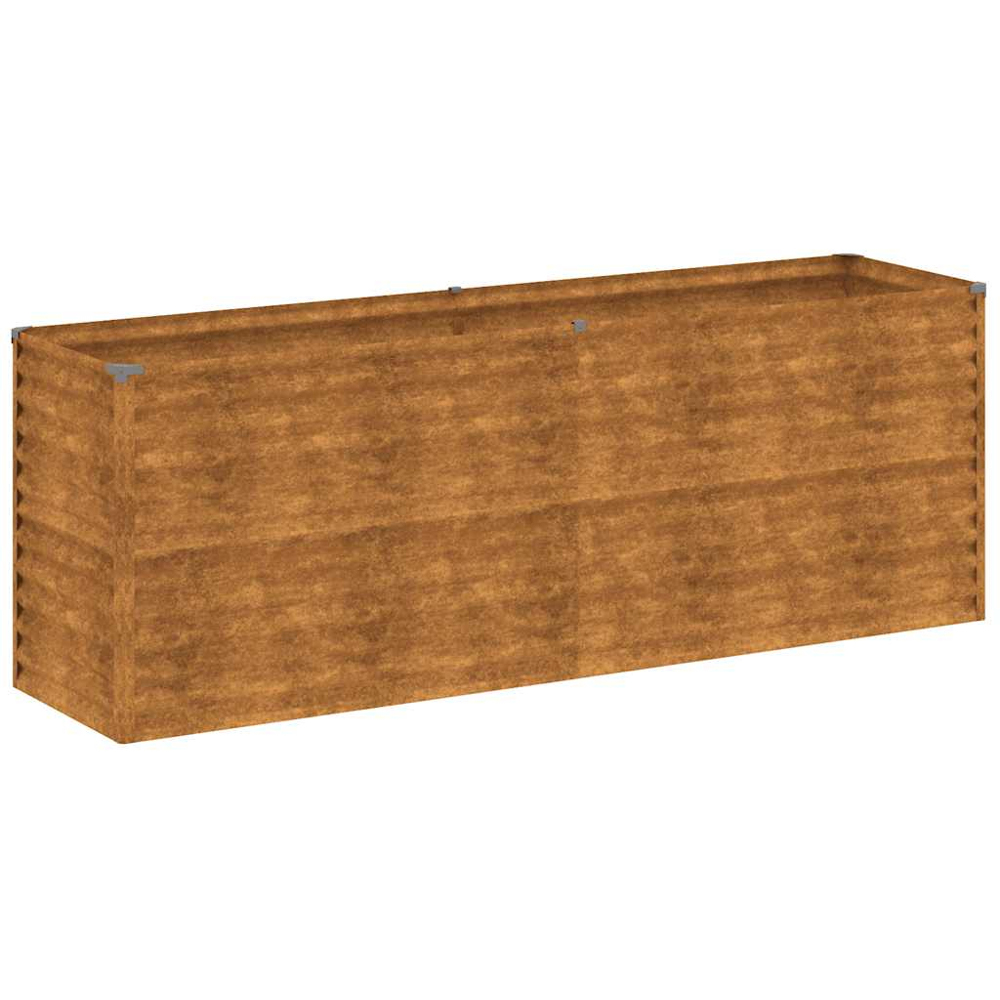 vidaXL Brown Corten Steel Raised Garden Bed 196 x 50 x 69cm Image 1