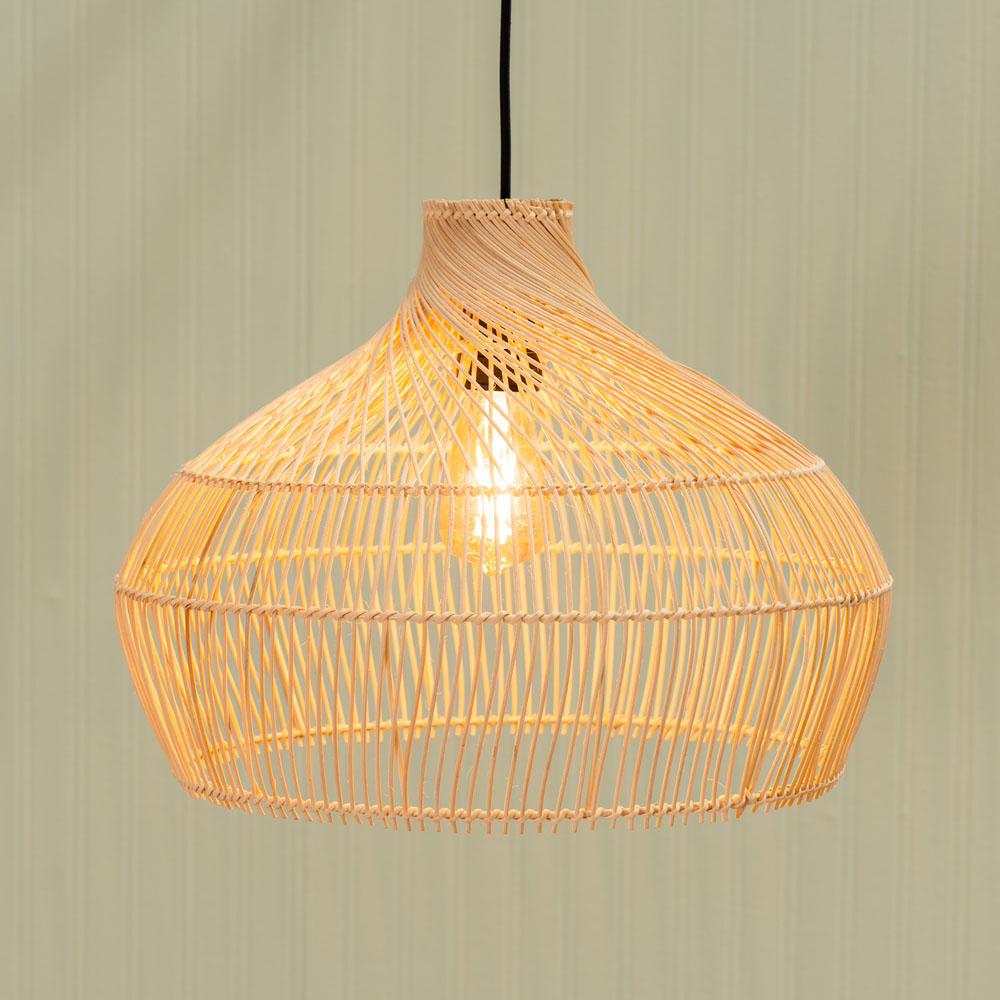 ValueLights Anais Natural Rattan Pendant Shade Image 4